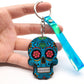 Keychain Calavera Sweet Whimsical Skull Key chain Keyring