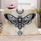 3D Skull Moth Blanket Warm Soft Plush Blanket Throw