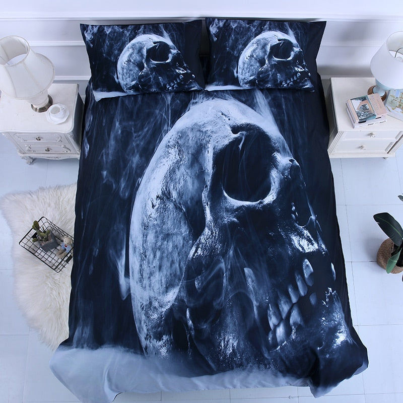 Awesome Skull 3D Printing Bedding Set Duvet Covers Set.