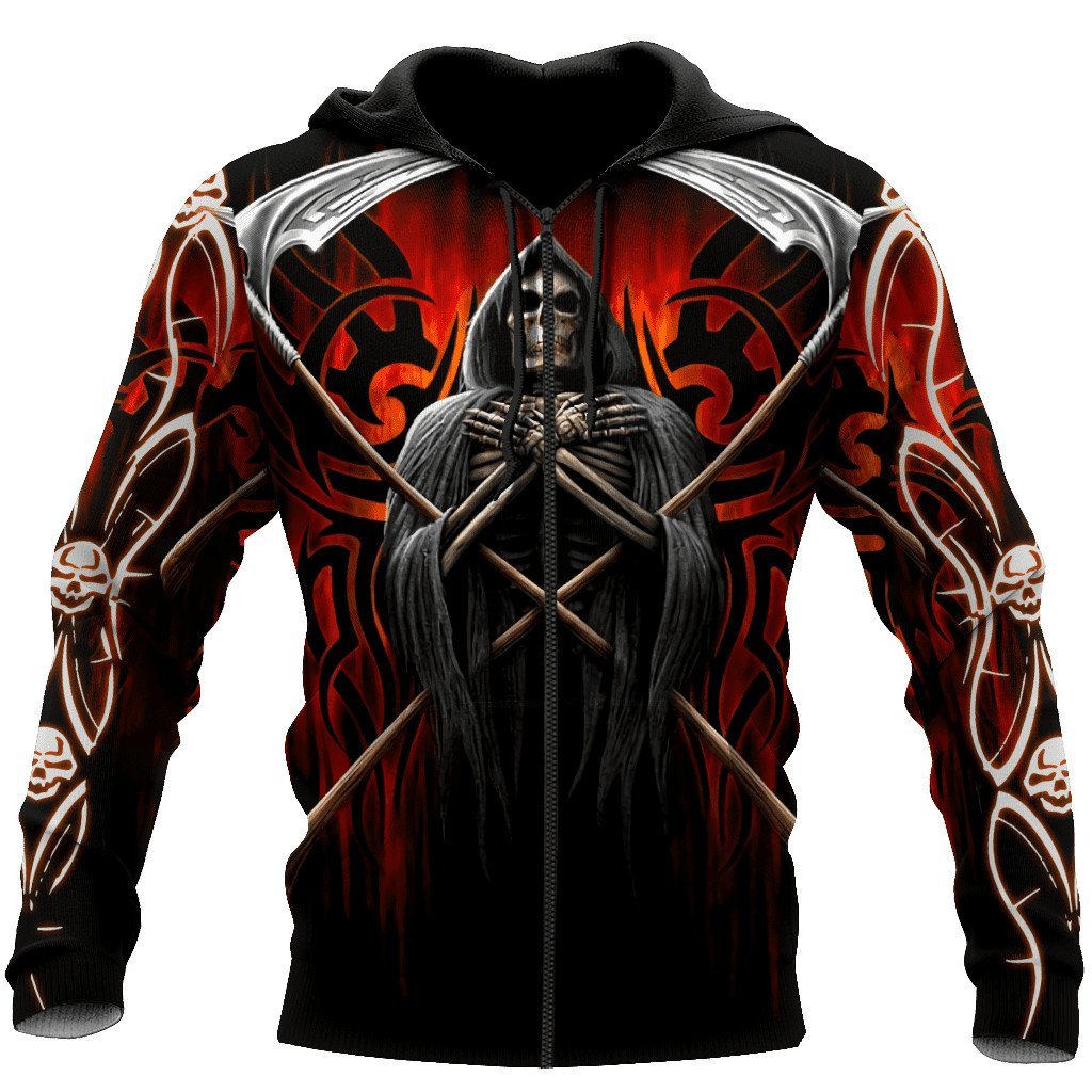 Beautiful Skull Tattoo 3D All Over Printed Unisex Deluxe Hoodie Men Sweatshirt Zip Pullover Casual Jacket Tracksuit