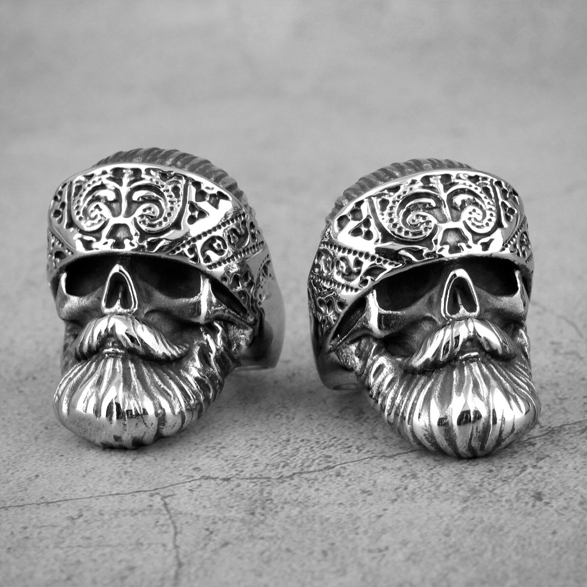 Skull Stainless Steel Mens Rings Punk Hip Hop Cool