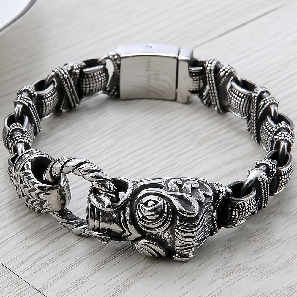 Cool Animal Bracelet For Men Cast Metal Mold 316L Stainless Steel