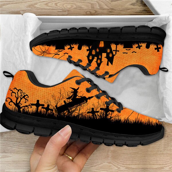 hot 2020 Halloween Women Flats Shoes Casual Sneakers