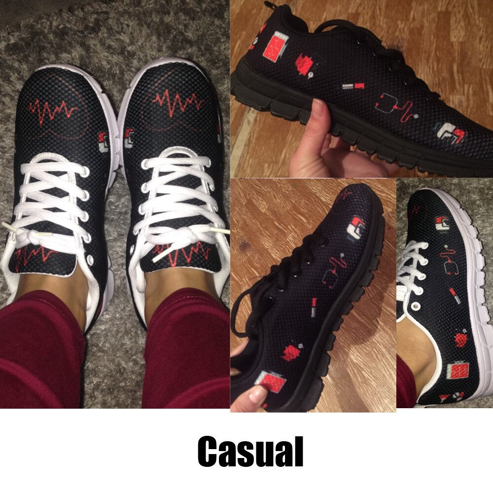 Stylish Skull Rose Floral Printing Women's Causal Shoes Woman