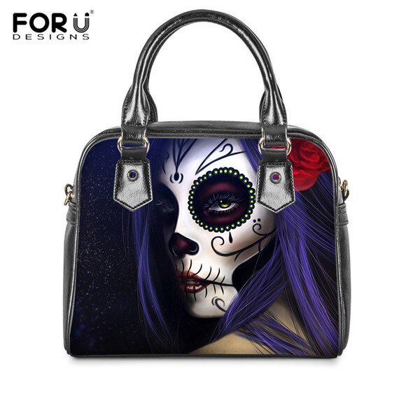 Sugar Skull Girls Print Luxury Handbags Rose Gothic Bags & wallet