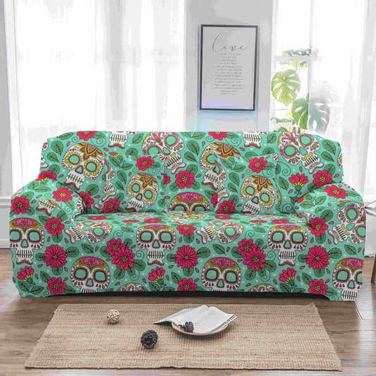 Sugar skull Elastic Sofa Cover printed Couch Cover Sofa Covers