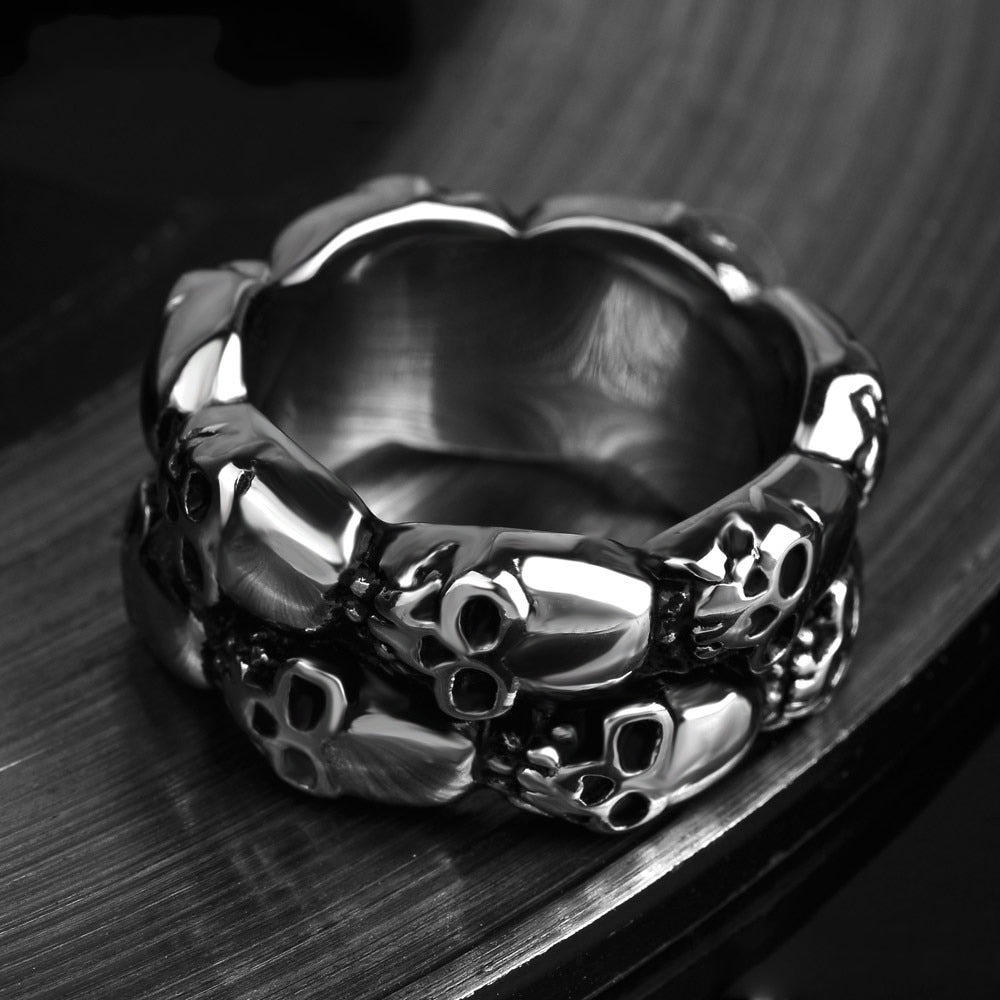 Skull Men Ring Viking Gothic Punk Rock