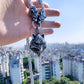 Men stainless steel necklace viking wolf head with Odin