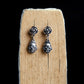 1573 925 Sterling Silver Rose Death Skull Drop Earrings Skeleton Jewelry