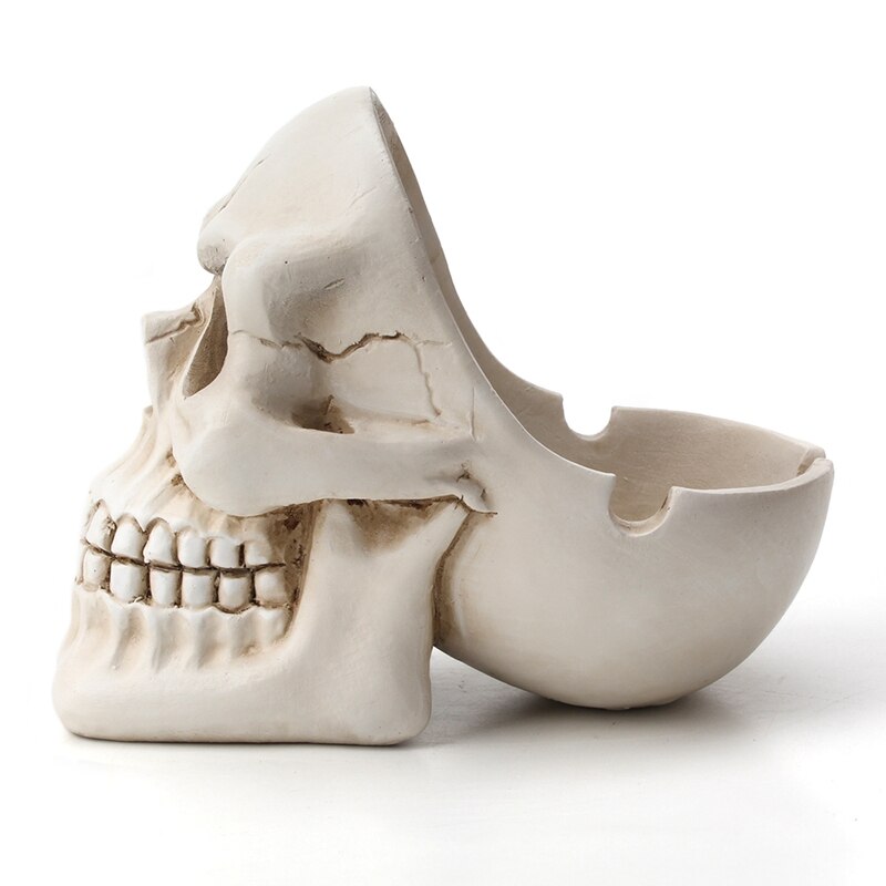 Skull Ashtray Tobacco Ash Box Sculpture Statue Cigarette Ash Container Skull