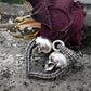 Unique Double Skull Heart Men Necklace Pendant Fashion Unisex