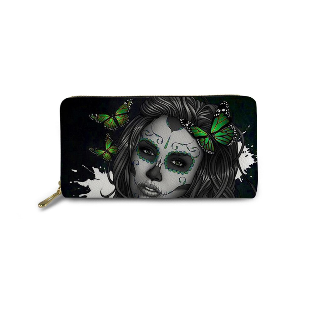 Sugar Skull Girls Print Luxury Handbags Rose Gothic Bags & wallet