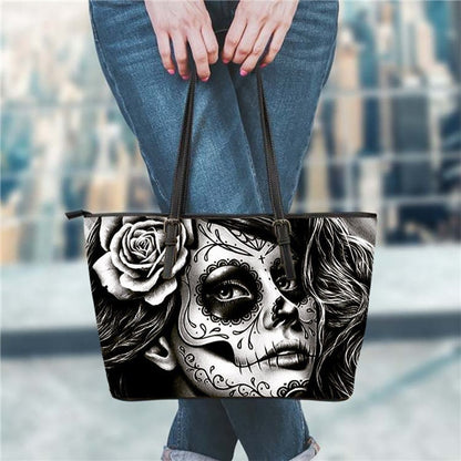 Gothic Girls Skull Brand Women's Bags High Quality Female Large Handbags Tote