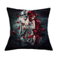 Floral Skull Print Throw Pillows for Couch Halloween Decorative Pillow Covers