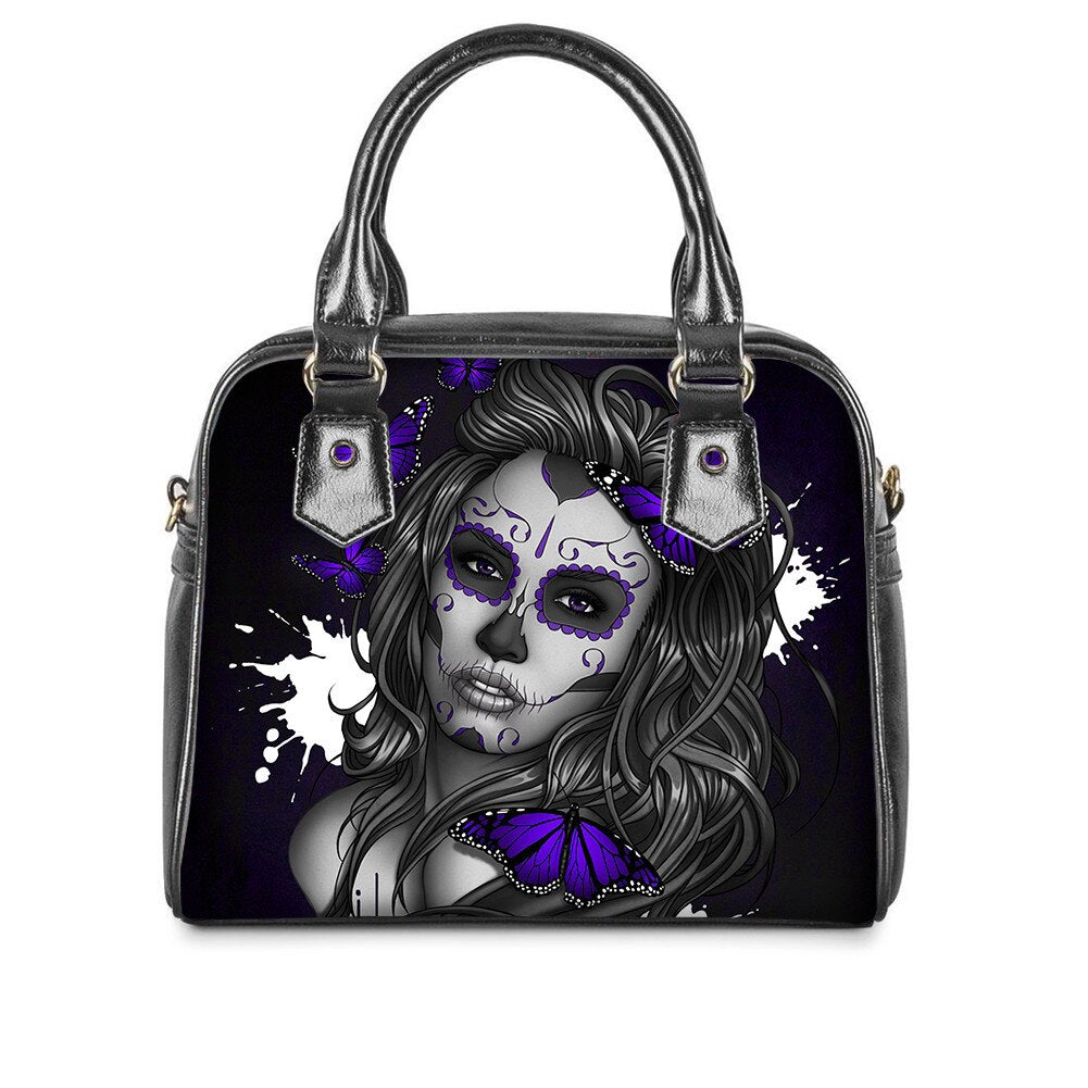 Sugar Skull Girls Print Luxury Handbags Rose Gothic Bags & wallet