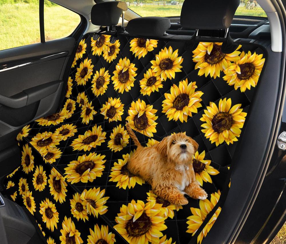 Sugar Skull Print Car Interior Accessories Cushions Non-slip Car Back Seat Cover for Pets Stylish Pet Seat Cover