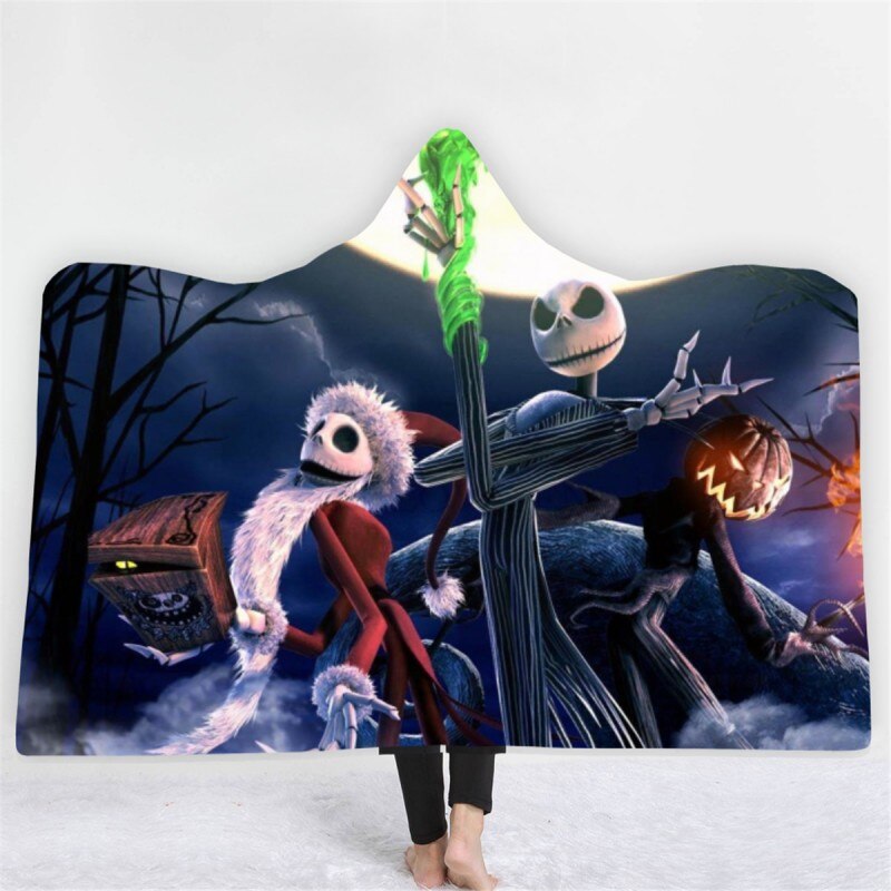 The Nightmare Before Christmas Jack Skull Sherpa Blanket