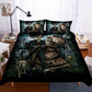 Skull Bedding Set for Adults,Printed Duvet Cover with Skull