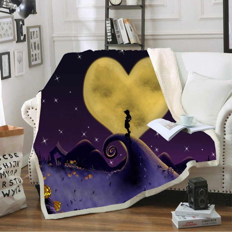 The Nightmare Before Christmas Jack Skull Sherpa Blanket