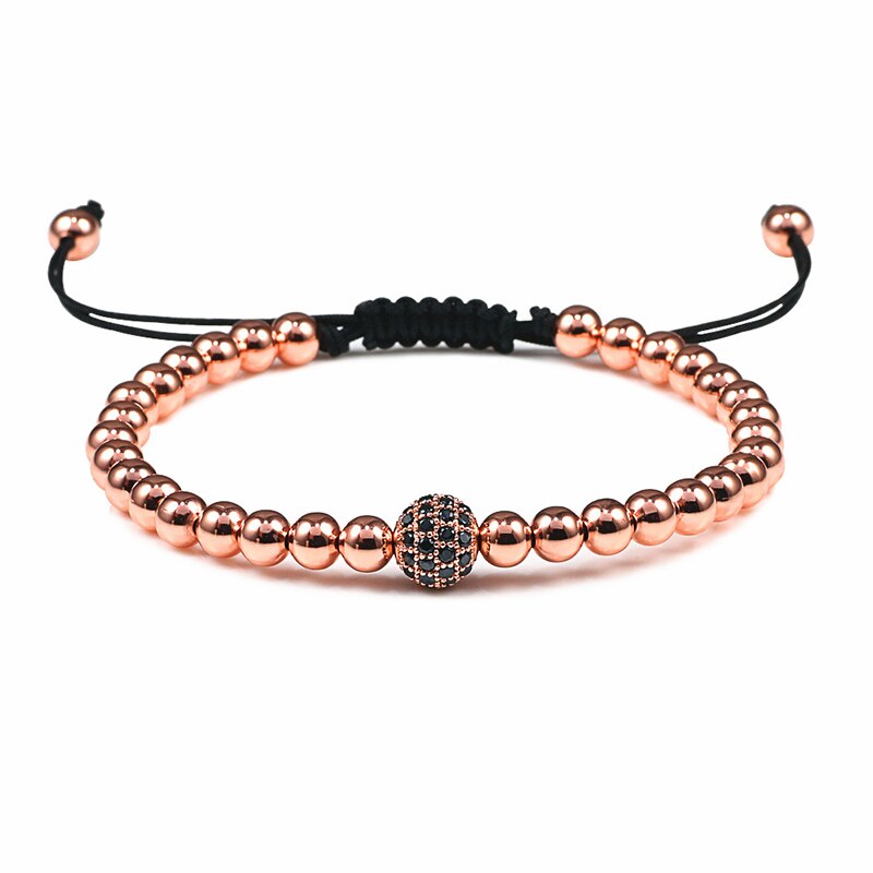 Charm Skull Head Copper Beads Bracelets Handmade