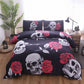 Sugar Skull Duvet Cover King Size Bedding Set 3-piece Cotton