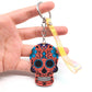 Keychain Calavera Sweet Whimsical Skull Key chain Keyring
