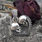 Unique Double Skull Heart Men Necklace Pendant Fashion Unisex