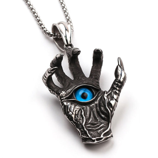 Wholesale 10 Piece Demon Claw Necklace Hell Satan Devil Hand Punk Man Necklace