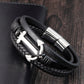 New Fashion Men Jewelry Anchor Bracelet Leather Rope Bracelet