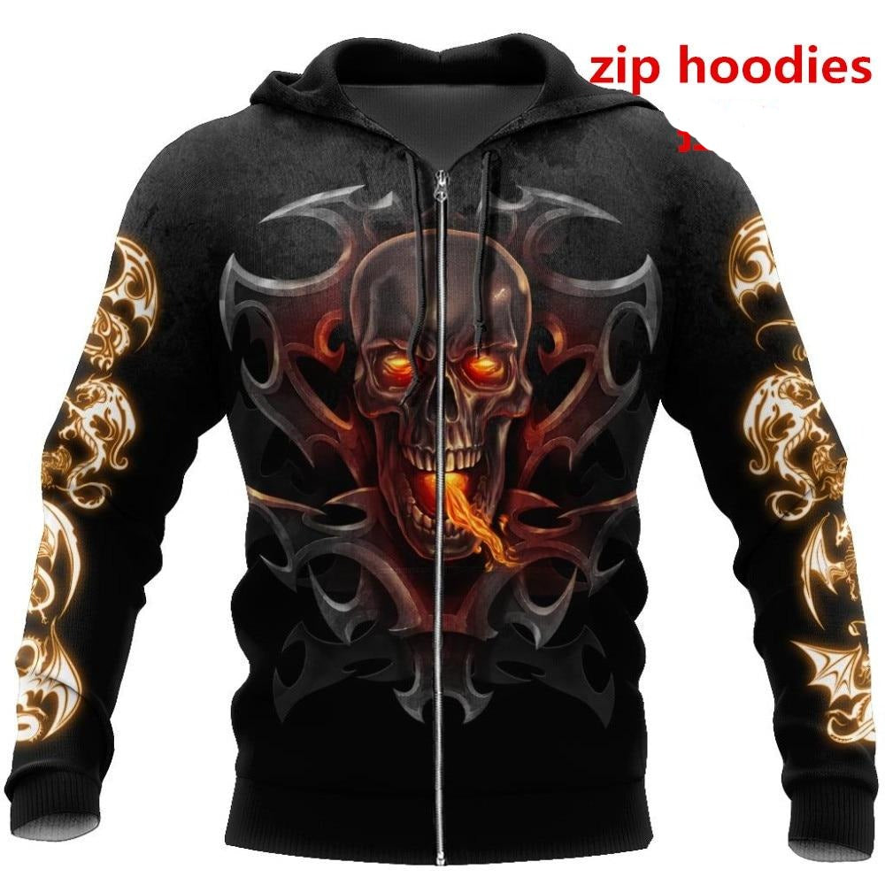 Tattoo and skull Dragon 3D Printed Hoodies For Men/Women Hooded Sweatshirt