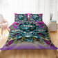 3D Luxury Flower Skull Bedding Set Duvet Cover Set