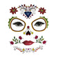 Day of Dead Sugar Skull Temporary Face Tattoo Costume Halloween Stickers