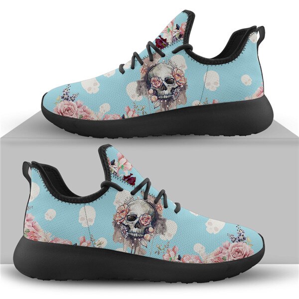 Drop Shipping 2020 Casual Sneakers Flats Women Skull Style Pink Fashion