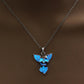 Heart Wing Punk Luminous Skull Pendant Necklace GLOW in the DARK Skull
