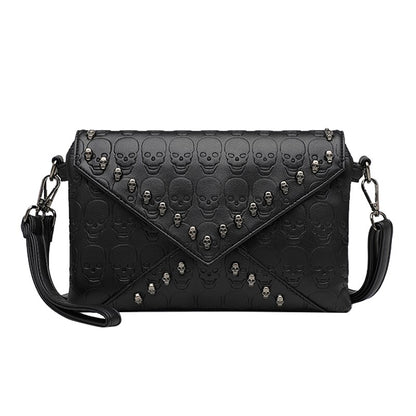 Women's Fashion Tote Skull Prints And Skull-Shaped Rivets