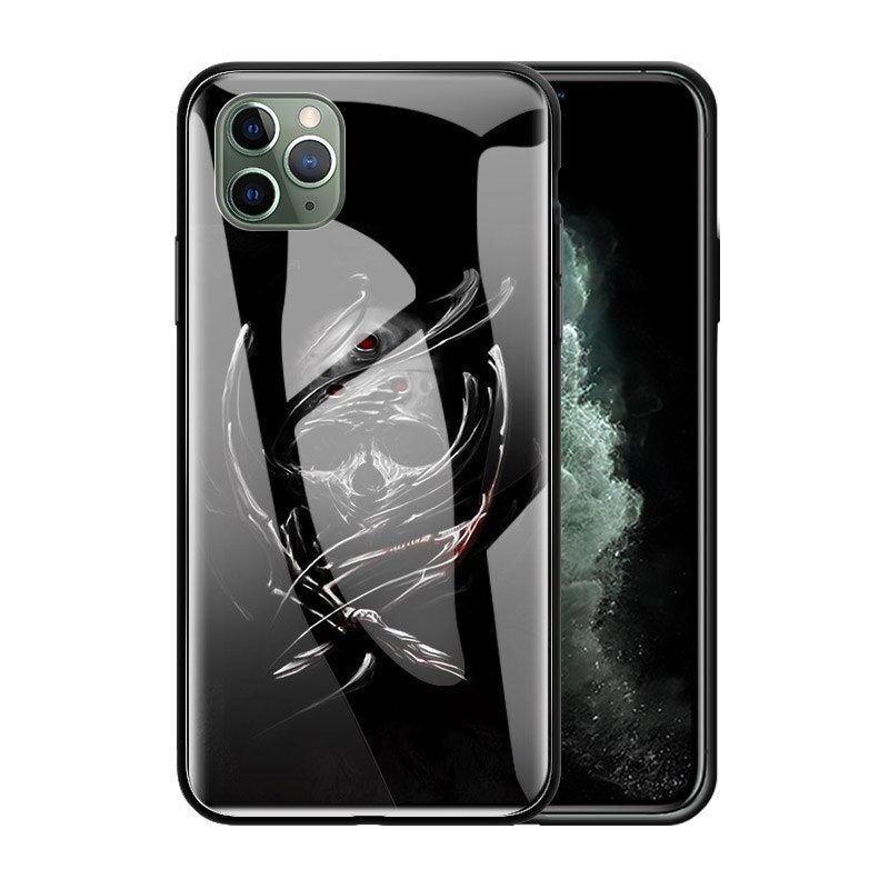 Glass Phone Case for iPhone - Edge Shell Grim Reaper Skull Skeleton