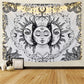 Skull King Meditating In Flowers Moon Tapestry Mandala Carpet