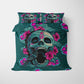 3D Luxury Flower Skull Bedding Set Duvet Cover Set