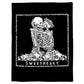 Halloween Skull Hug Kissing Rose Lover Black Throw Blanket
