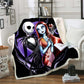 The Nightmare Before Christmas Jack Skull Sherpa Blanket  Plush Velvet Warm