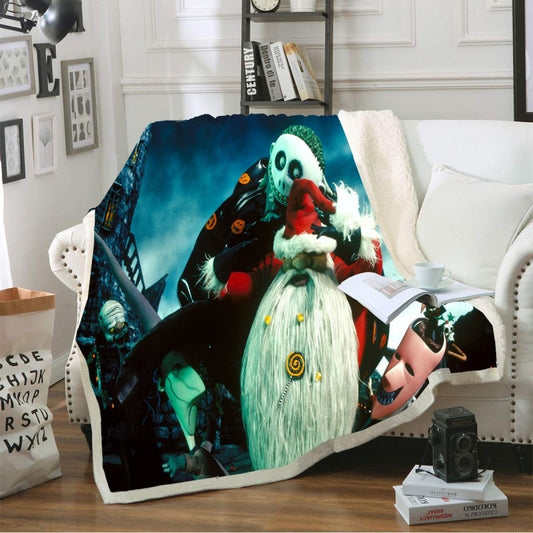 The Nightmare Before Christmas Jack Skull Sherpa Blanket