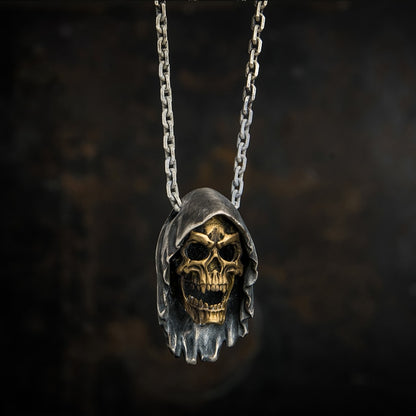 Gothic skull Men's New Fashion Metal Punk Prime Domain Death Skull Pendant Necklace