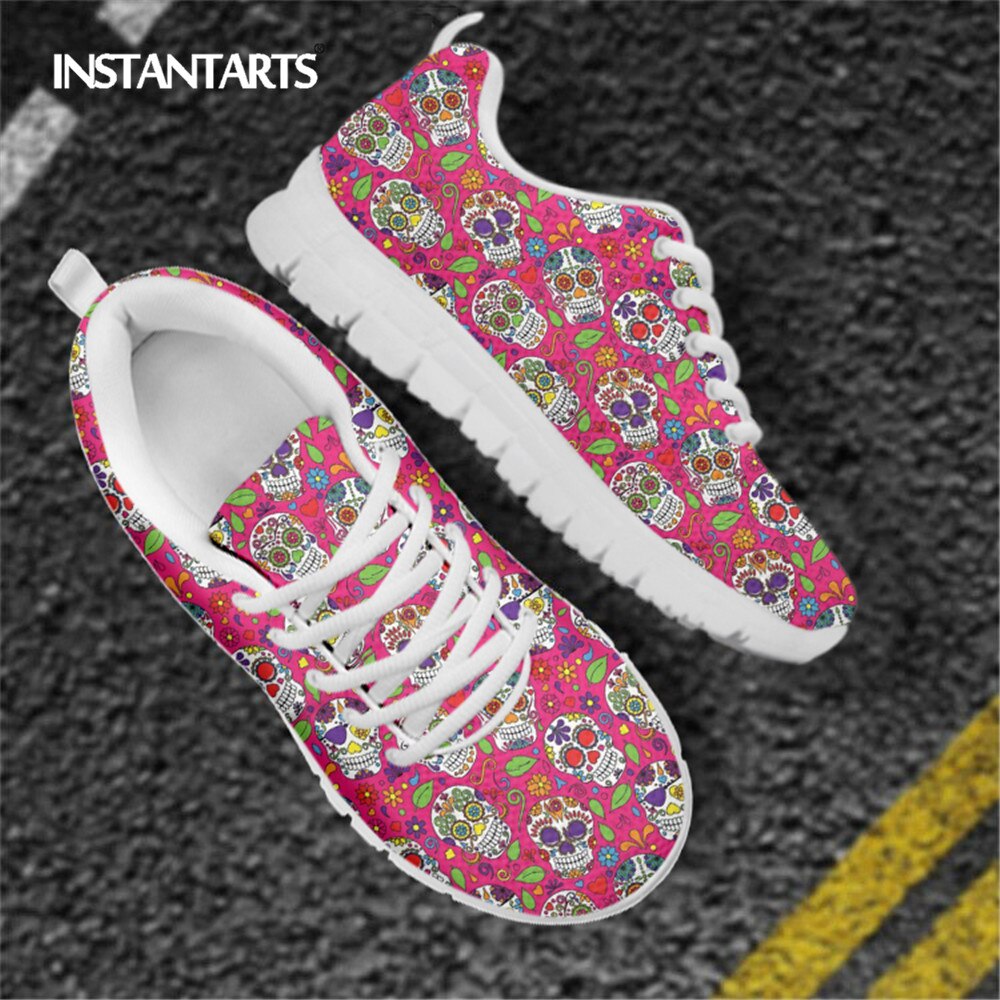 Outddor Mesh Running Sneakers For Women Sugar Skull