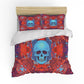 Sugar Skull Bedding Set Queen Size Flower Skull Bed Linen Double Duvet Cover