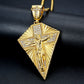 Men's Necklace Big Jesus Cross Pendant & Chain Mens Gold