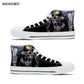 Funk Skull Printing Women Men Flats Shoes Cool Design Walking