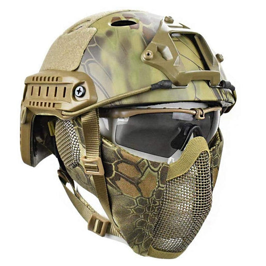 Tactical Helmet Mask Cs Airsoft Paintball Army War Game Motorcycle Hunting Solid Color Fast Helmet