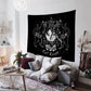 Skull King Meditating In Flowers Moon Tapestry Mandala Carpet
