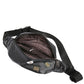 Men's Waist Packs Skull Waist Bag Solid Color PU Leather Belt Bag