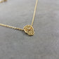 Mexican Party Gold Sugar Skull Pendant Necklace